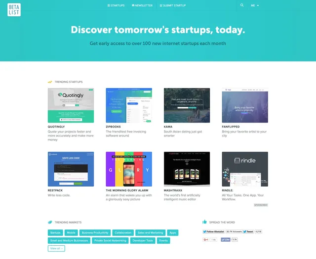 BetaList website preview