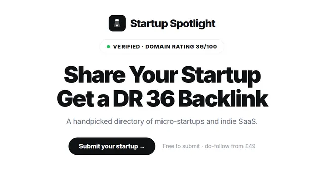 Startup Spotlight website preview